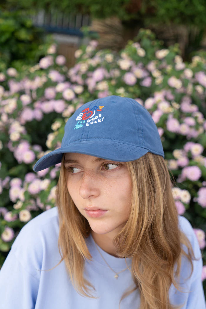 Blue organic cotton cap