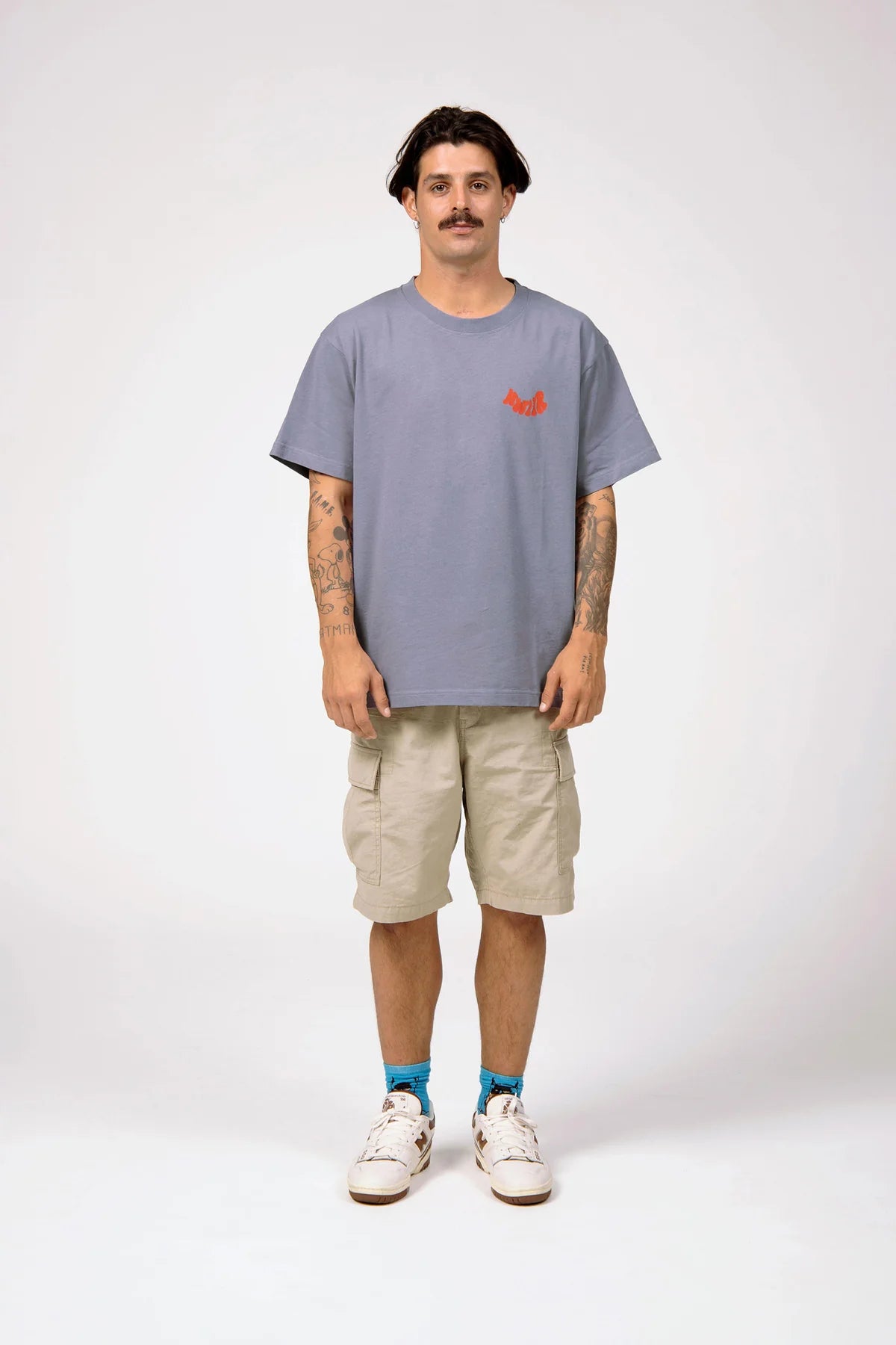 Mens Oversized Cotton Blue TShirt