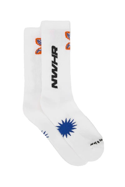 NWHR White Cotton Socks - "Flying White"