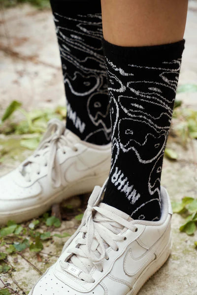 Graphic Print Socks - Black Tao - Ethical 100% Cotton