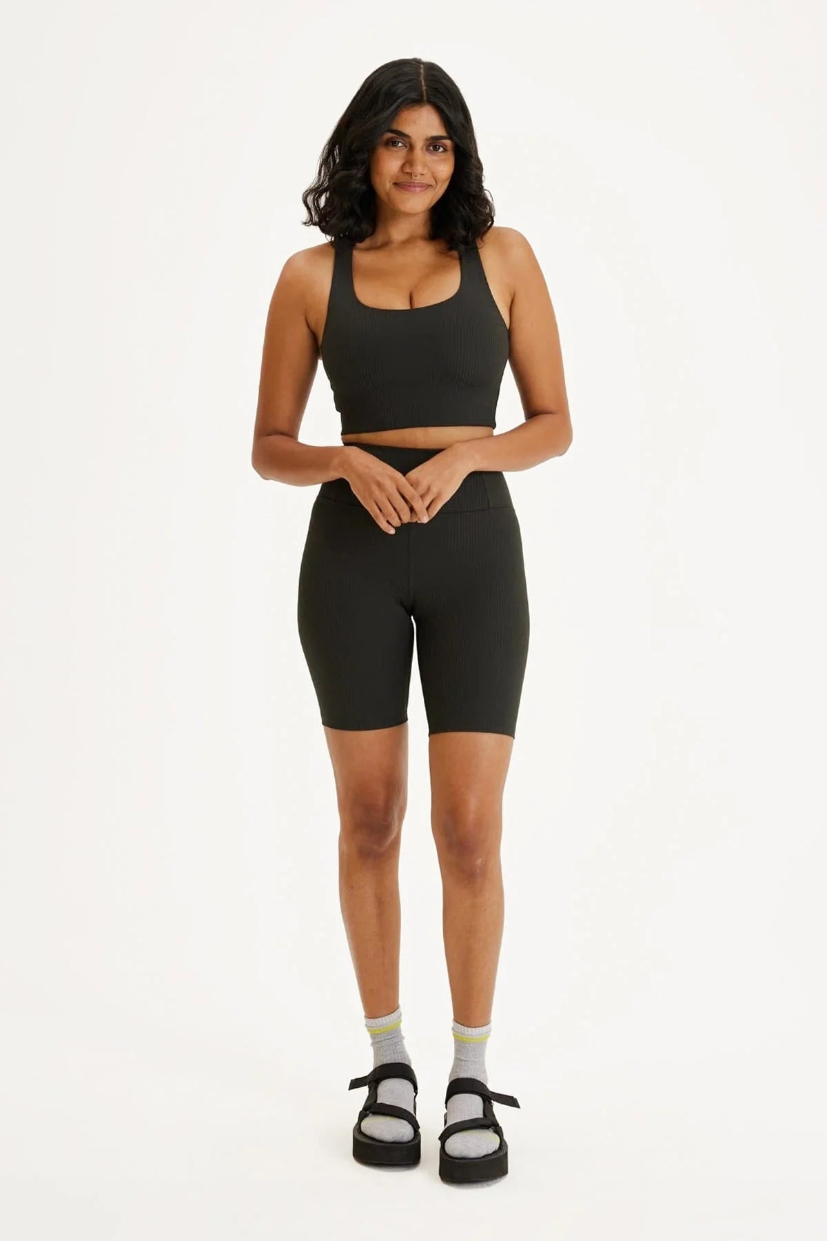 Black scoop next sports bra crop top