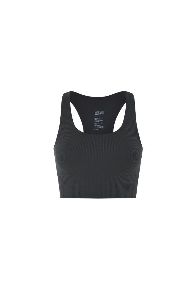 Girlfriend collective Black Ribbed sports bra