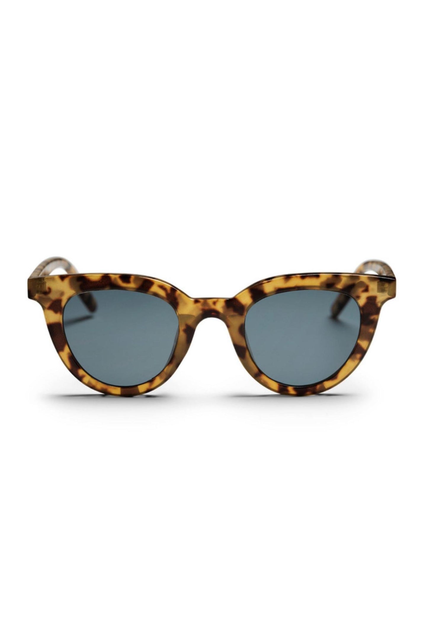 Large round cat-eye recycled sunglasses - Tortoiseshell