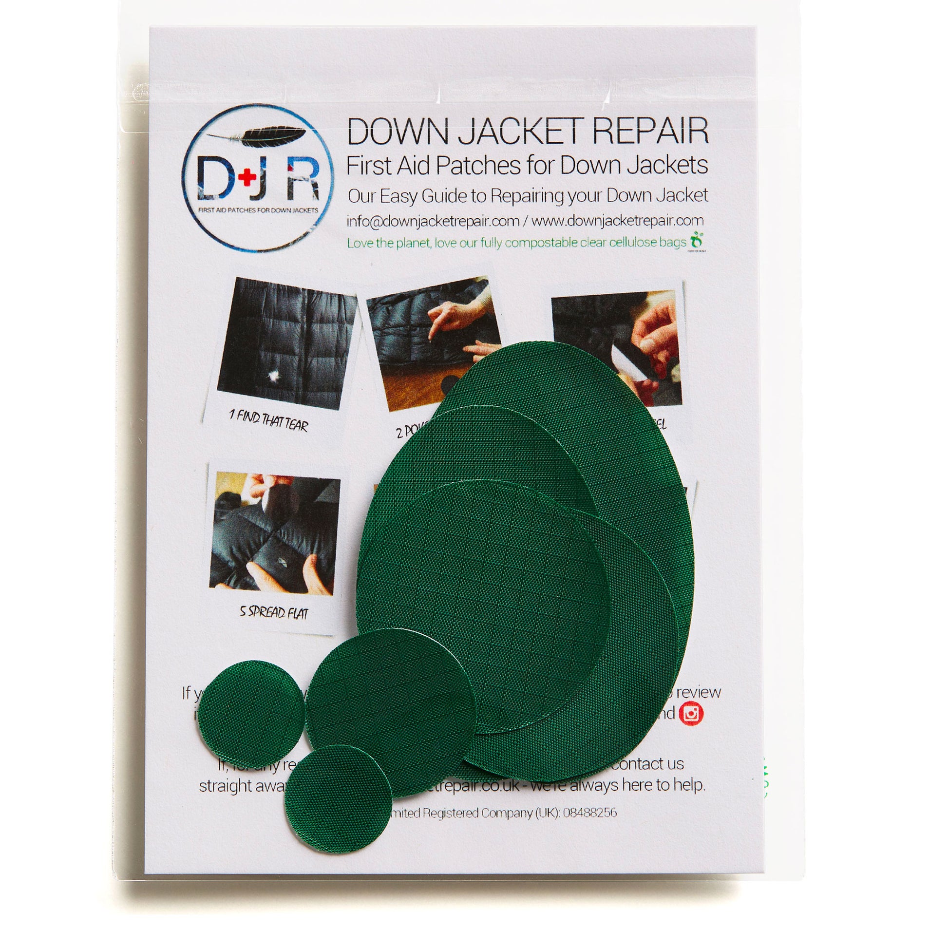 Down Jacket Repair Patches Dark Green Bottle Green