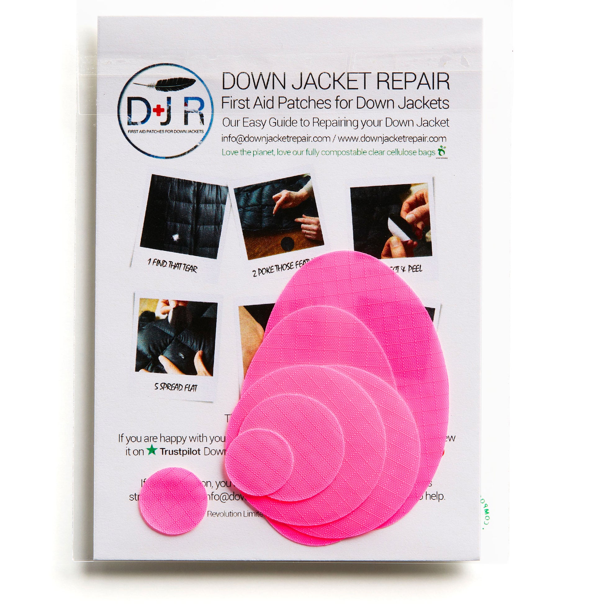 Down Jacket Repair Patches Pink