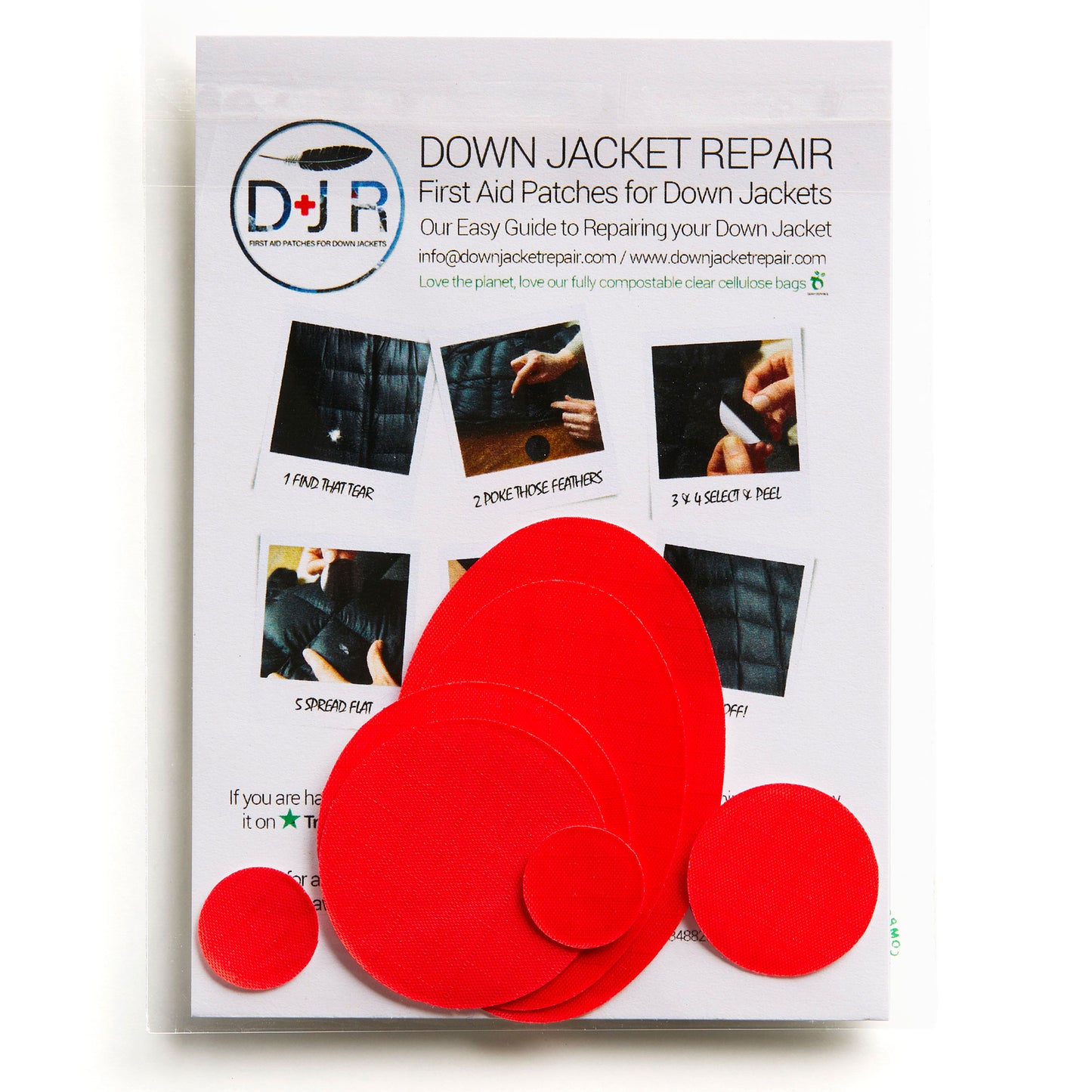 Down Jacket Repair Patches Red