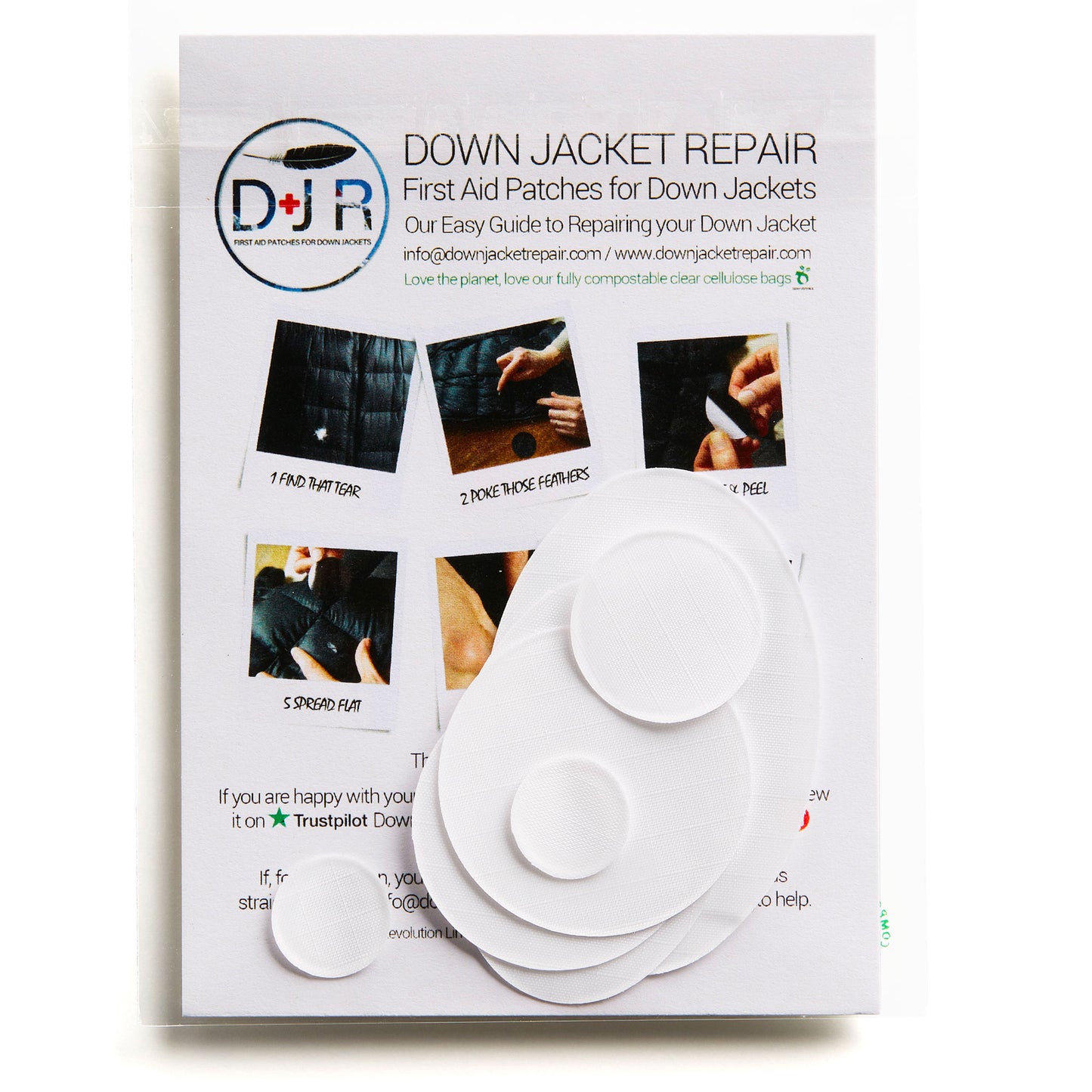 Down Jacket Repair Patches White